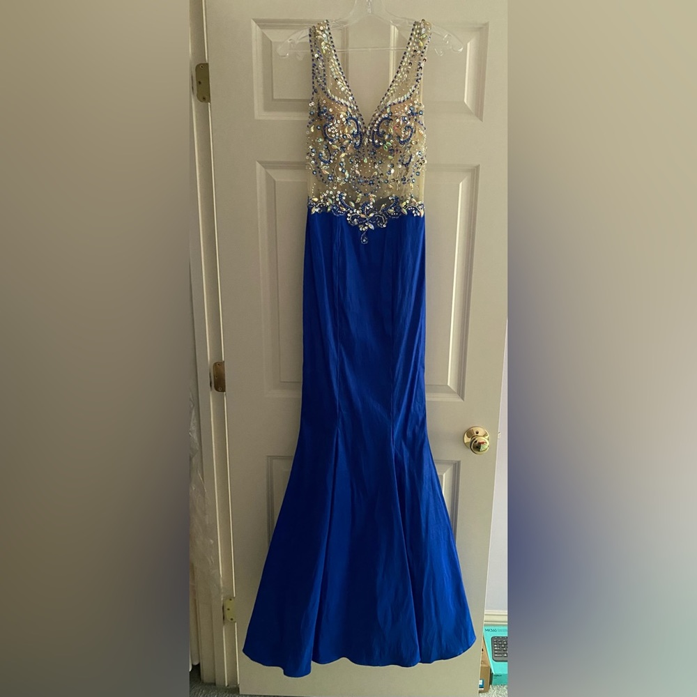 Blue sequin Prom dress